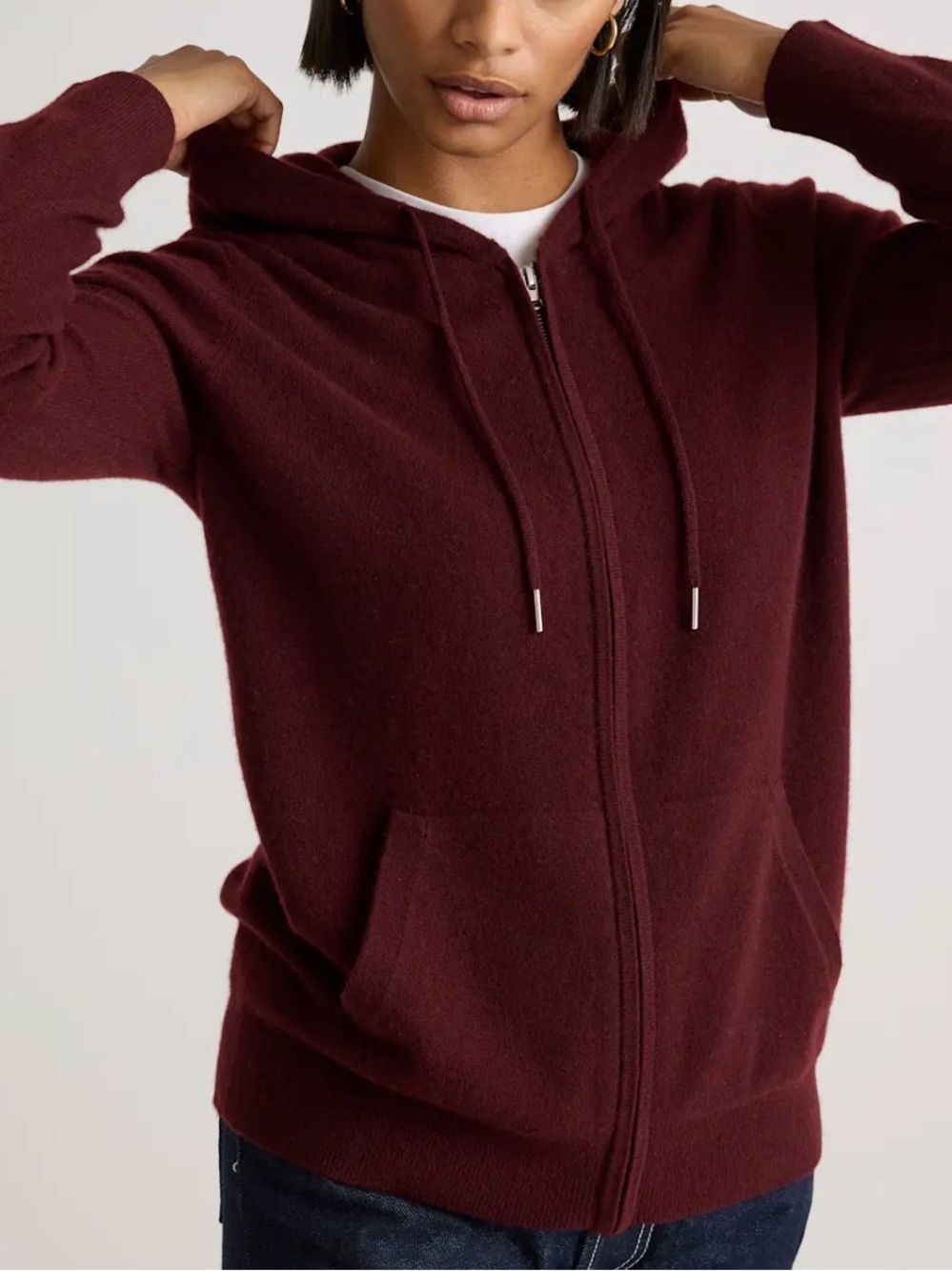 NWT - Quince Mongolian Cashmere Full-Zip Hoodie - Sz M